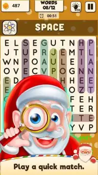 Holiday Word Puzzle : Search Hidden Words Screen Shot 1
