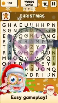 Holiday Word Puzzle : Search Hidden Words Screen Shot 0