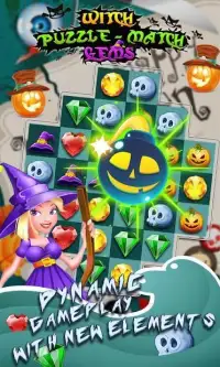 Witch Puzzle Match 3 Gems Screen Shot 1