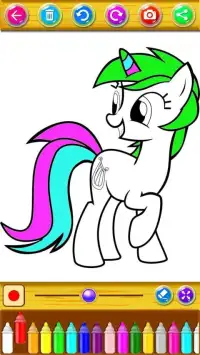 coloring horse pony cute Screen Shot 0