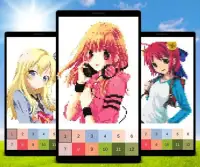 Manga Color by Number: Anime Pixel Art Screen Shot 1