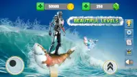 Robot Shark Attack Game 2019:Angry Shark Games * Screen Shot 0