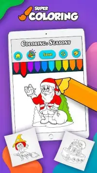 Super Coloring: Seasons Toddlers Screen Shot 1