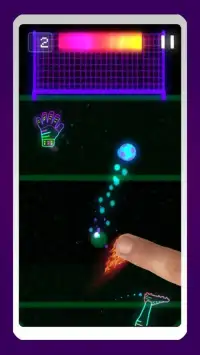 Neon Flick Soccer - Free Kick Game Screen Shot 6