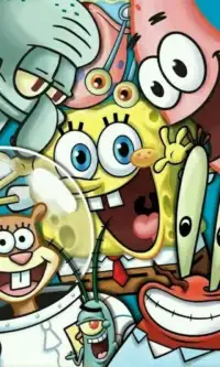 Spongebob and Patrick bubble jigsaw puzzle free Screen Shot 0