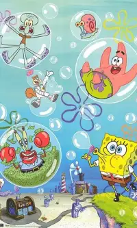 Spongebob and Patrick bubble jigsaw puzzle free Screen Shot 1