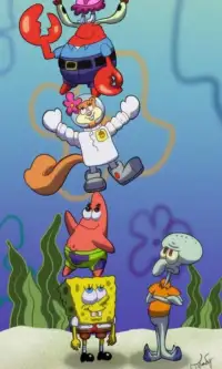 Spongebob and Patrick bubble jigsaw puzzle free Screen Shot 2