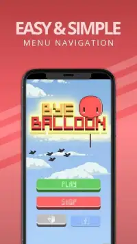 Bye Balloon! - Classic Retro Arcade Game Screen Shot 3