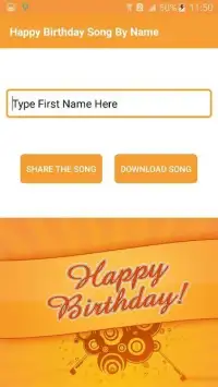 Happy birthday songs by name No Ads between song Screen Shot 1