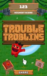 Trouble Troblins: Endless Flicking Game Screen Shot 17