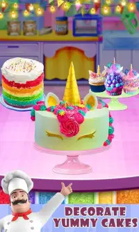 Unicorn Doll Cake - Sweet Rainbow Cupcake Desserts Screen Shot 3