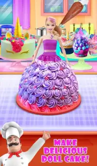 Unicorn Doll Cake - Sweet Rainbow Cupcake Desserts Screen Shot 7