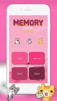 Memory Games: Brain Training With Kawaii Kitty Screen Shot 1