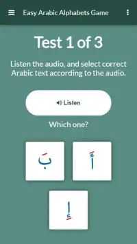 Easy Arabic Alphabets Game Screen Shot 2