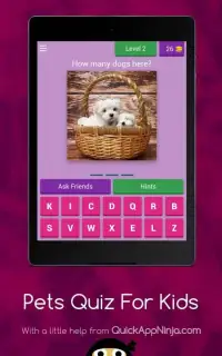 Pets Quiz For Kids Screen Shot 1