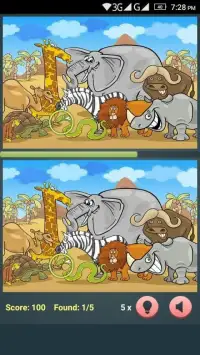 Find The Differences - Cartoon Spot The Difference Screen Shot 0