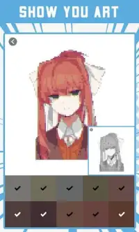 Pixel Art Anime Manga - Color By Number Screen Shot 0