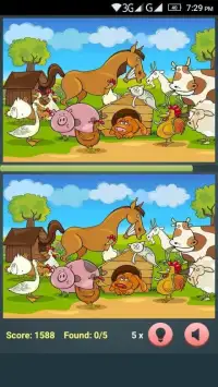 Find The Differences - Cartoon Spot The Difference Screen Shot 2
