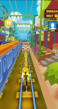 Subway Toon Boy Rail Track Screen Shot 2