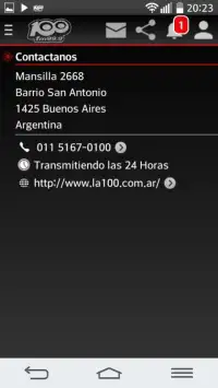 La 100 FM 99.9 - Argentina Screen Shot 3