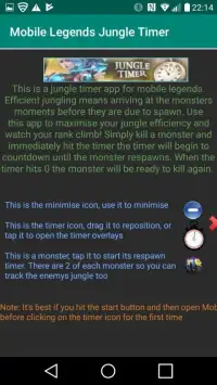 Jungle Timer for Mobile Legends Screen Shot 1