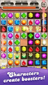 Jewels Star Crush - offline puzzle game Screen Shot 0