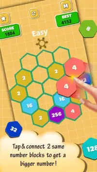 2048 Hexic : Connect Number Blocks, 2048 for 8192 Screen Shot 4