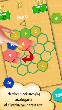 2048 Hexic : Connect Number Blocks, 2048 for 8192 Screen Shot 3
