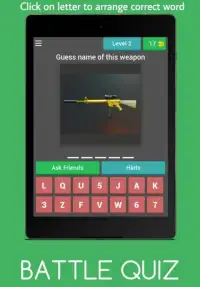 BATTLE QUIZ - PUBG knowledge quiz game for free Screen Shot 3