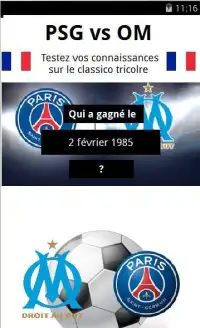 PSG vs OM historique des matches (quizz gratuit) Screen Shot 4