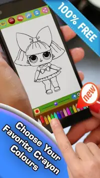 Lol Doll Coloring With Crayon Screen Shot 3