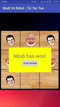 Modi Vs Rahul - Tic Tac Toe Screen Shot 1