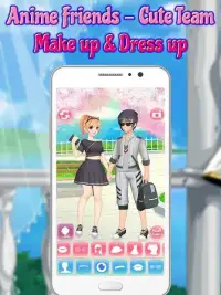 Anime Friends - Cute Team Make up & Dress up Screen Shot 3