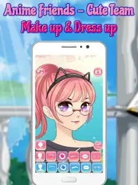Anime Friends - Cute Team Make up & Dress up Screen Shot 4