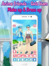 Anime Friends - Cute Team Make up & Dress up Screen Shot 0