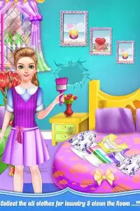 Sekolah Gadis Weekend Rumah Cuci laundry permainan Screen Shot 2