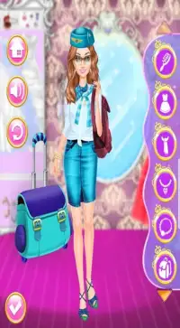 Air Hostess Life Style - DressUp Game Screen Shot 2