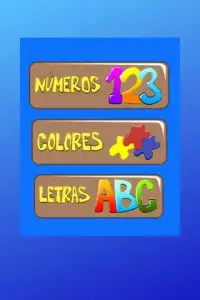 Juego para niños gratis. Colores, Números y Letras Screen Shot 0