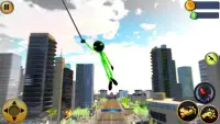 Superspeed Stickman Green Rope Hero: Crime City Screen Shot 10