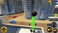 Superspeed Stickman Green Rope Hero: Crime City Screen Shot 19