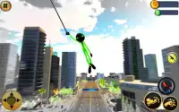Superspeed Stickman Green Rope Hero: Crime City Screen Shot 13