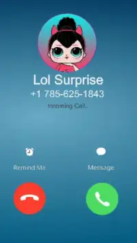 LOL Dolls Surprise fake call Pocket Screen Shot 1