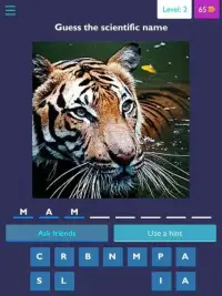Scientific name quiz-Animals Screen Shot 2