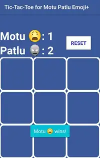 Tic-Tac-Toe for Motu Patlu Emoji+ Screen Shot 1