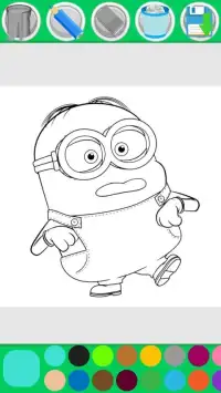 Minion Coloring Pages Game Screen Shot 2