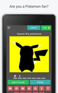 Name the Pokemon - Unofficial Pokemon Quiz Trivia Screen Shot 3