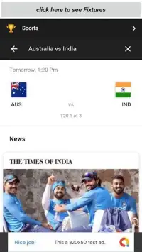 Australia vs India t20 | Live Cricket Match Score Screen Shot 0