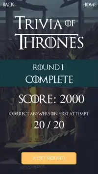 Trivia of Thrones - GOT Multiple Choice Questions Screen Shot 1
