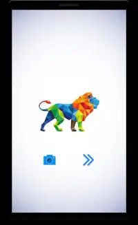 Lion Poly Sphere: Animals PolyRoll 3D Puzzle Game Screen Shot 1