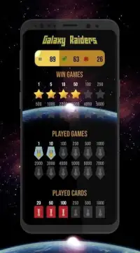 Galaxy Raiders - space cards - offline card game Screen Shot 2